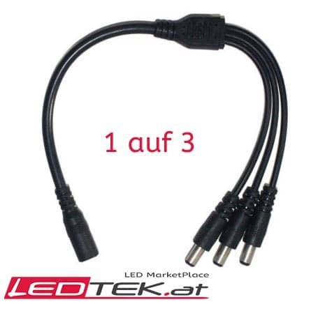 1 auf 3 Buchse Stecker DC 12V