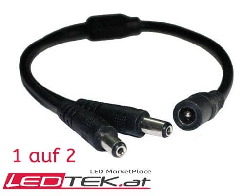 1 auf 2 Buchse Stecker DC 12V