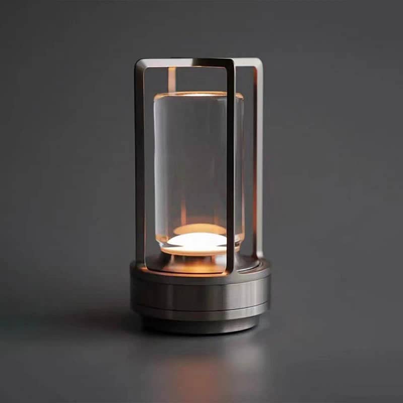 KabellosseTischlampe Retro Bar Metall Typ-C wiederaufladbare Touch Kontroll Dimmen Nachtlicht Restaurant Schlafzimmer Home Outdoor Dekor