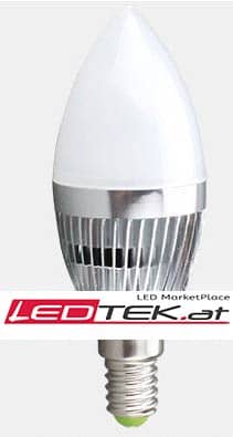 9W E14-LED-Lampe Kerze Weiss Dimmbar