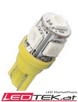 2 x T10/W5W 6W LED PKW Lampen Gelb mit CanBus