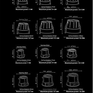 Randloser LED COB Einbauspot, tiefentblendet, gebogene Oberfläche – blendarm – 10er-Pack 11 Randloser LED COB Einbauspot mit tiefer Entblendung