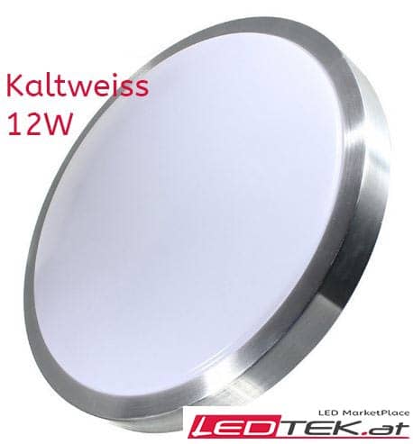 Deckenlampe ZENO 12W LED Kaltweiss Silber Rand