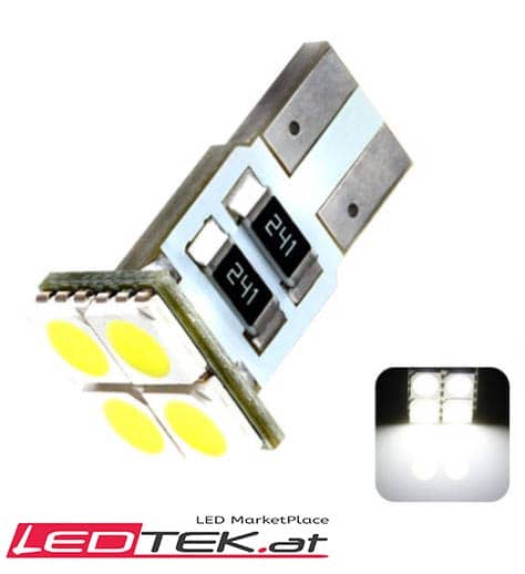 2 x T10/W5W 6W LED ECK PKW Lampen KaltWeiss mit CanBus