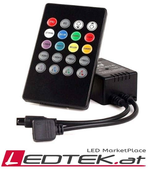 20 Tasten RGB Muzik LED Streife Fernbedienung