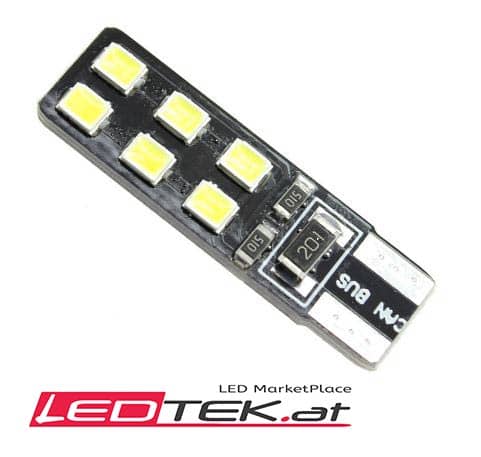2 x T10/W5W 2,4W LED PKW Lampen KaltWeiss mit CanBus Modell A