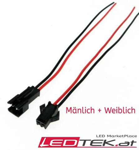 2 Polig Buchse Stecker Mänlich-Weiblich DC 12V
