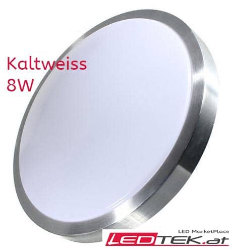 Deckenlampe ZENO 8W LED Kaltweiss Silber Rand