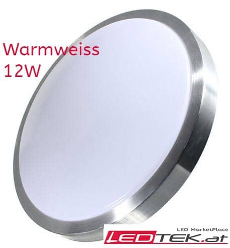 Deckenlampe ZENO 12W LED Warmweiss Silber Rand