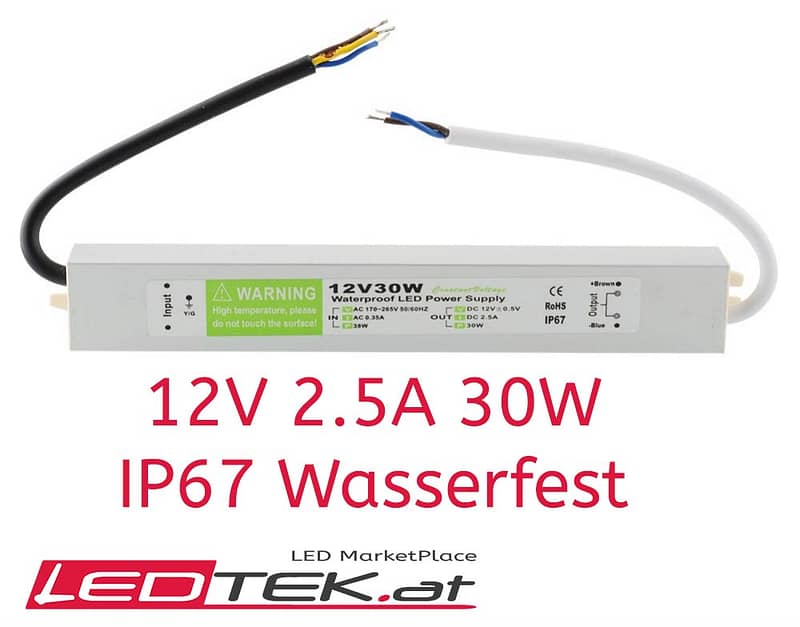Netzteil 30W 12V 2.5A IP67