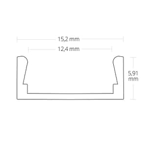 LED AUFBAU-Profil 200cm, flach, schwarz RAL9005, LED Stripes max. 12mm - 10er-Pack 6 LED AUFBAU-Profil 200cm, flach, schwarz RAL9005, LED Stripes max. 12mm - 10er-Pack – Bild 3